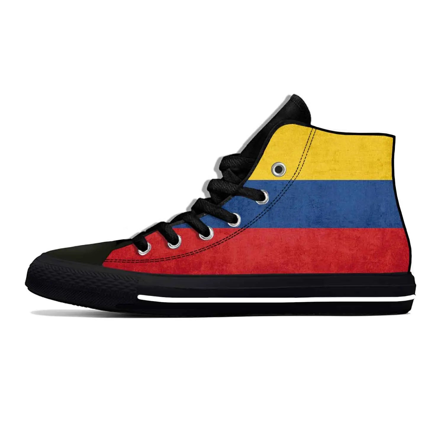 Colombia Colombian Flag Pride Patriotic Fashion Casual Cloth Shoes High Top Lightweight Breathable 3D Print Men Women Sneakers