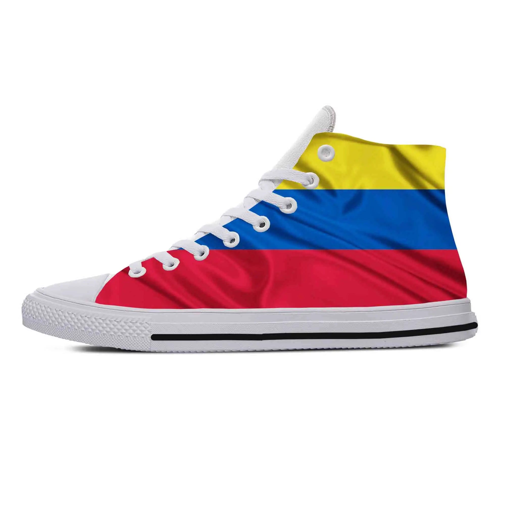 Colombia Colombian Flag Patriotic Pride Fashion Casual Cloth Shoes High Top Comfortable Breathable 3D Print Men Women Sneakers