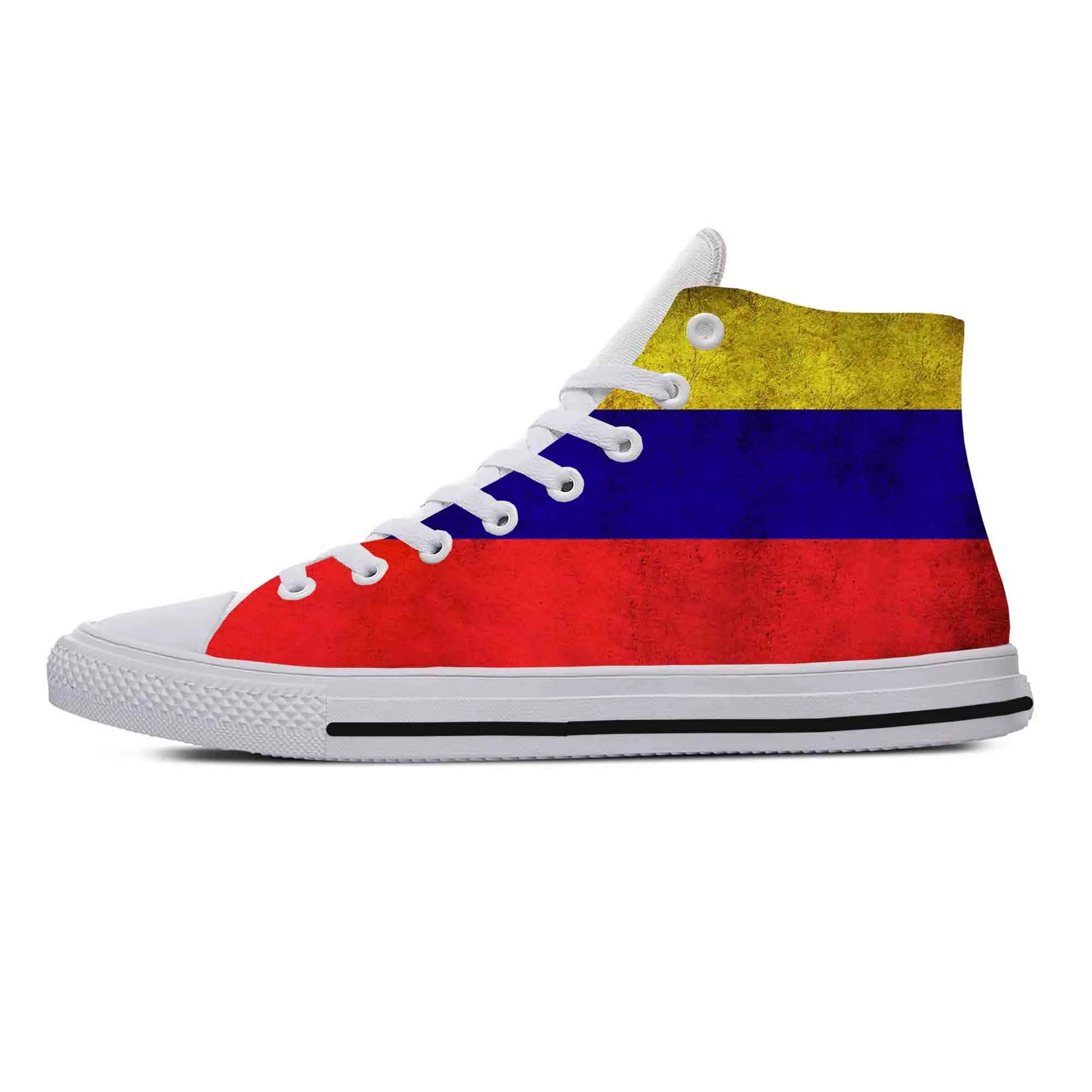 Colombia Colombian Flag Patriotic Pride Fashion Casual Cloth Shoes High Top Comfortable Breathable 3D Print Men Women Sneakers