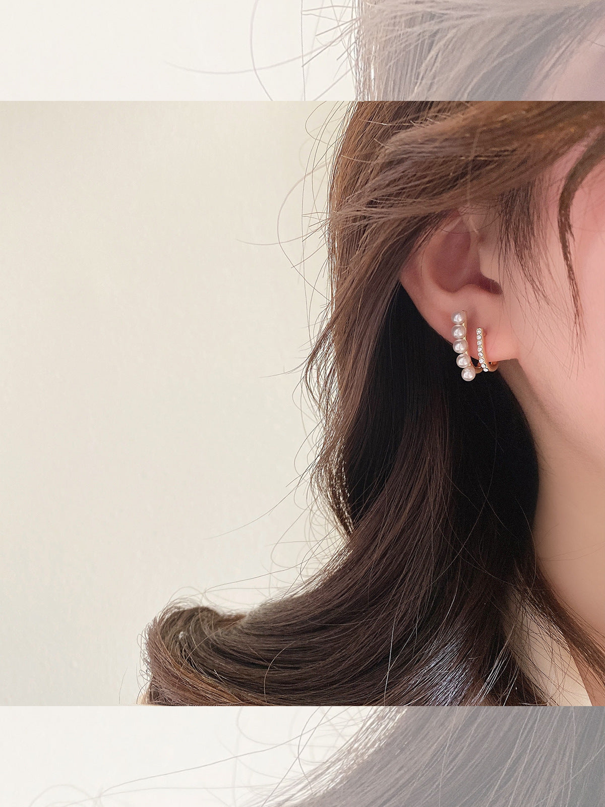 French Pearl Earrings Female Stud Earrings Vintage Earrings