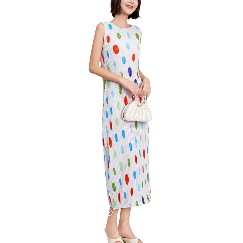 Colorful Polka Dot Dress Women&