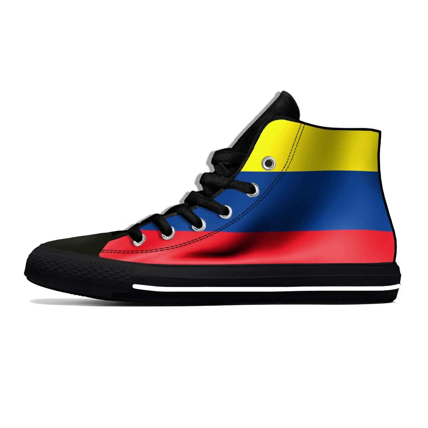 Colombia Colombian Flag Pride Patriotic Fashion Casual Cloth Shoes High Top Lightweight Breathable 3D Print Men Women Sneakers