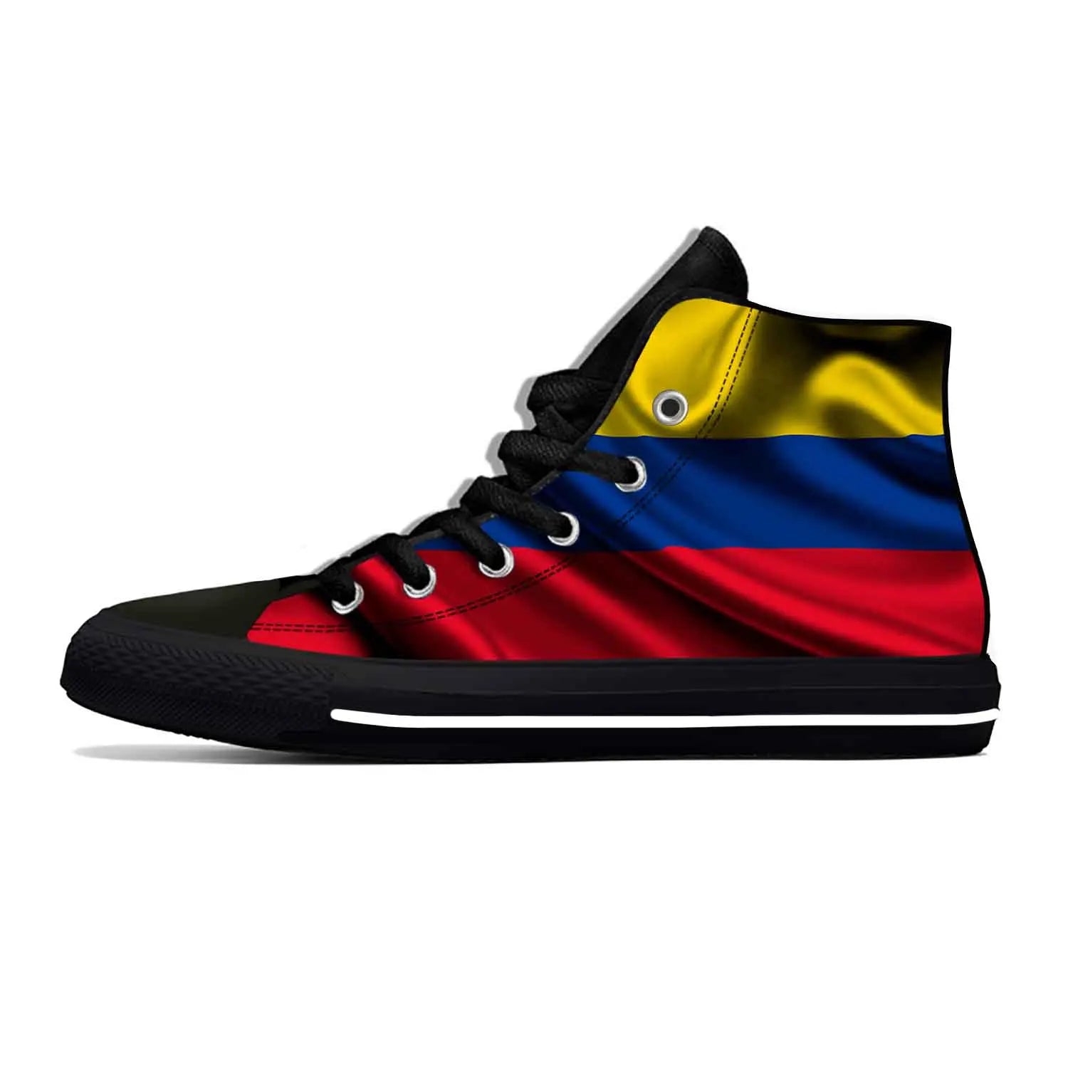 Colombia Colombian Flag Pride Patriotic Fashion Casual Cloth Shoes High Top Lightweight Breathable 3D Print Men Women Sneakers